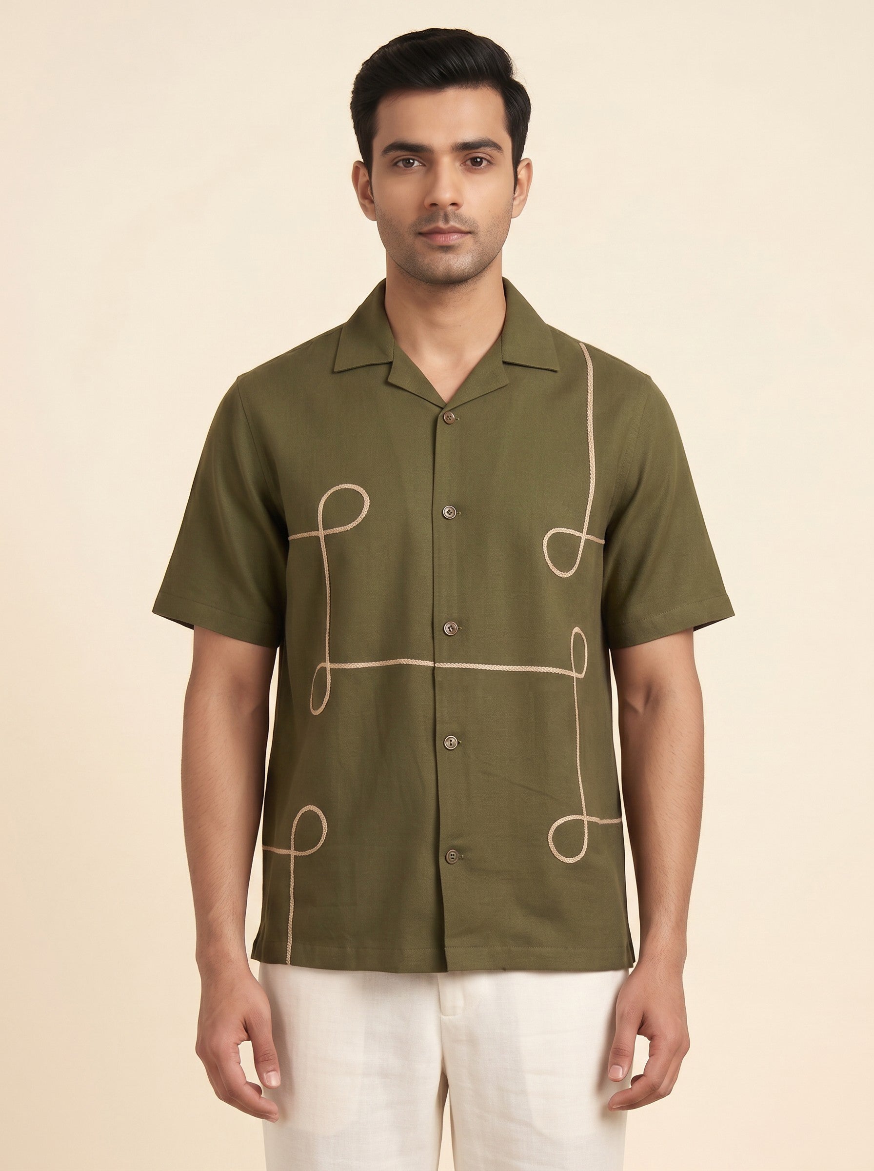 Embroidered Box Fit Shirt