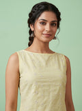 Yellow Embroidered Cotton Set