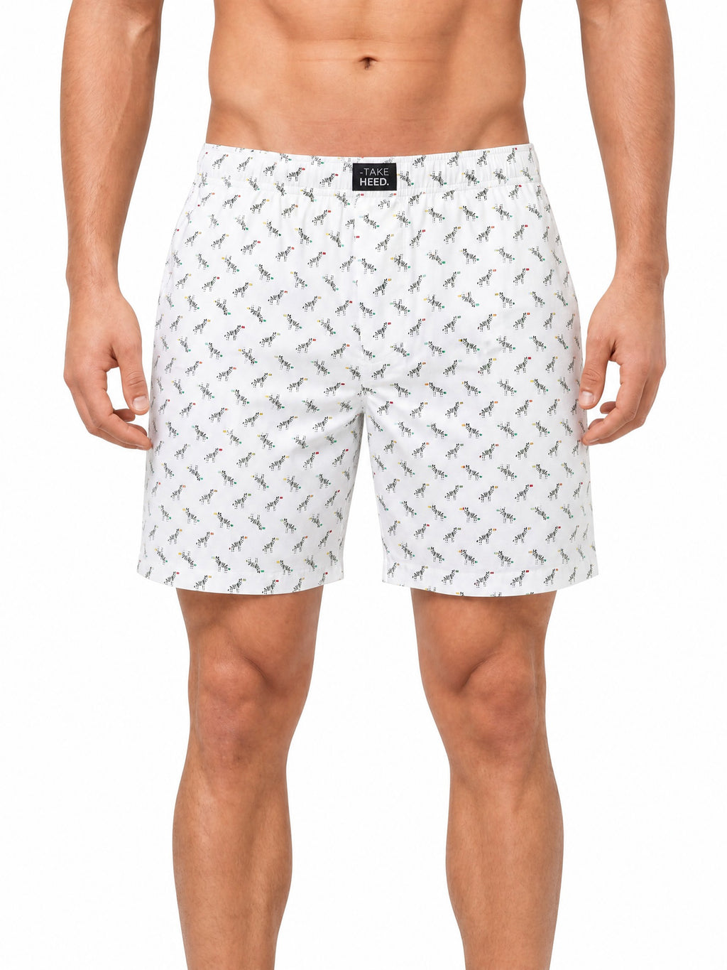 Men's Zebra Print Light Weight Boxer Shorts