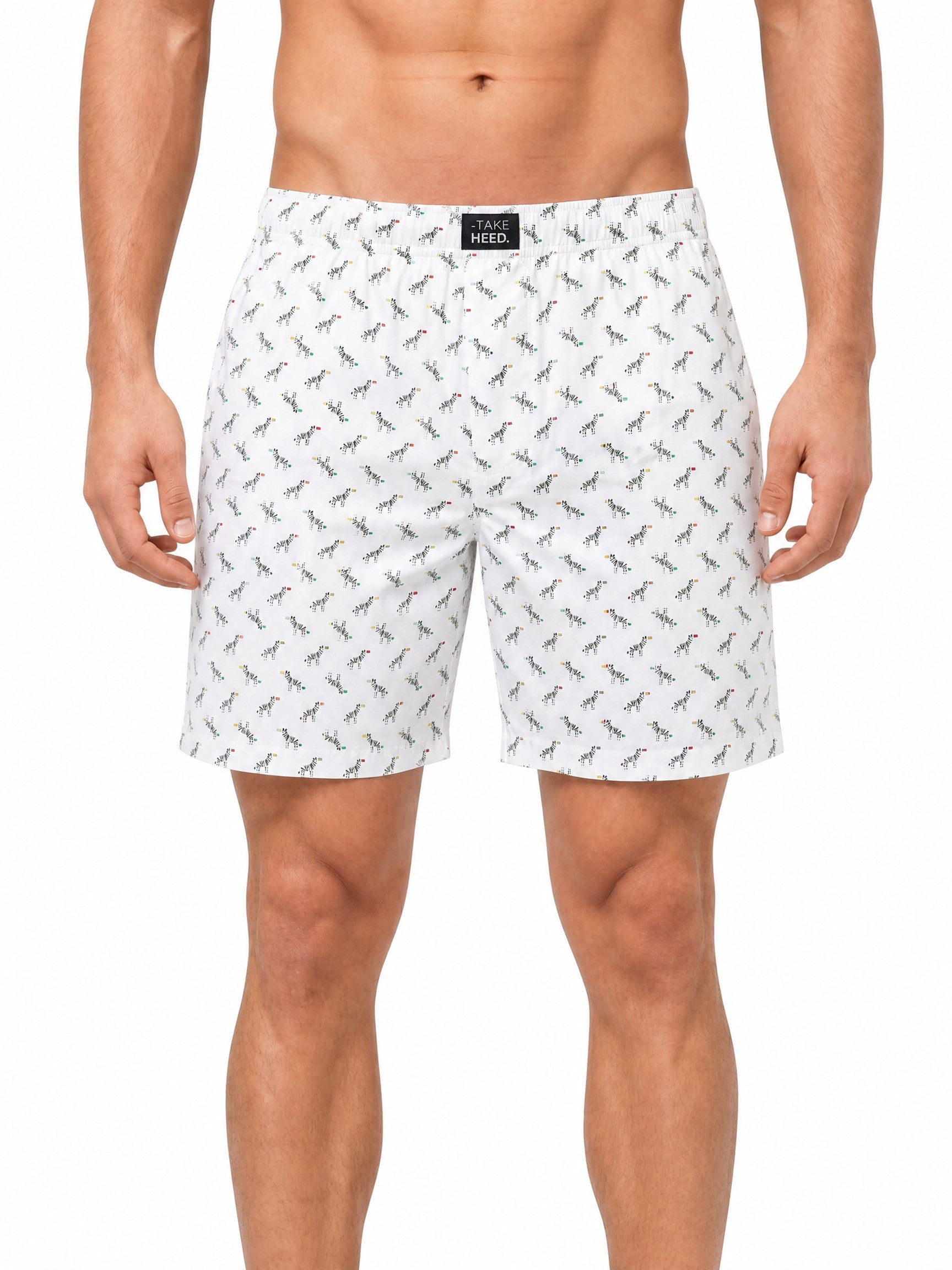 Men's Zebra Print Light Weight Boxer Shorts
