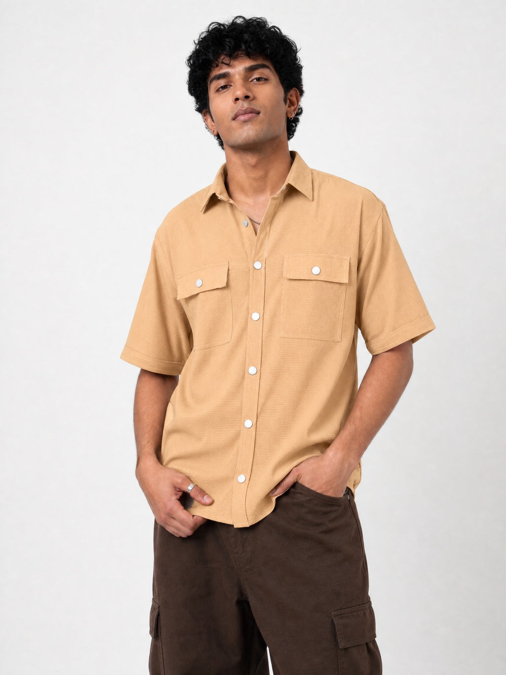 Beige Utility Shirt