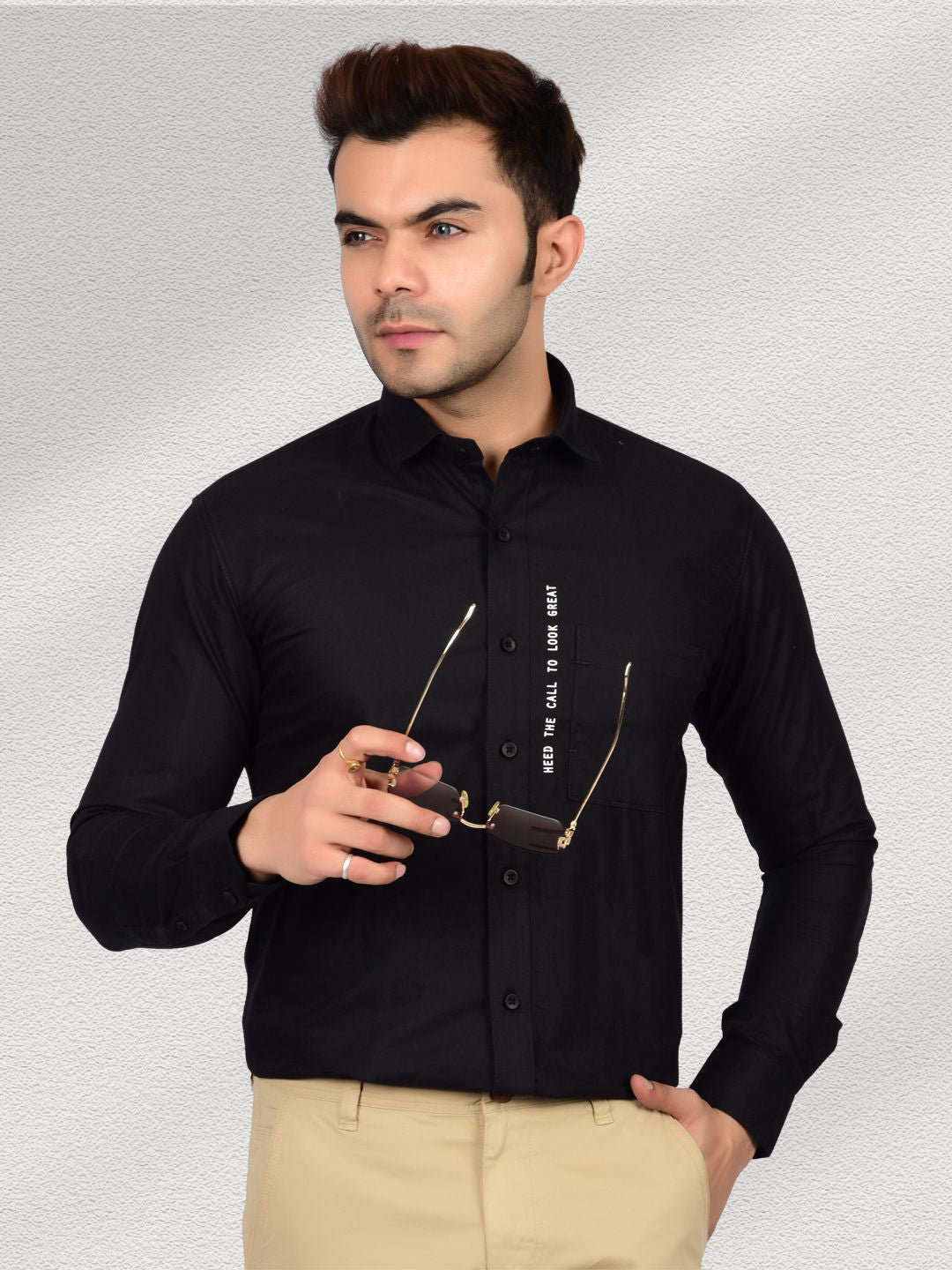 Style Commander Oxford Black Shirt