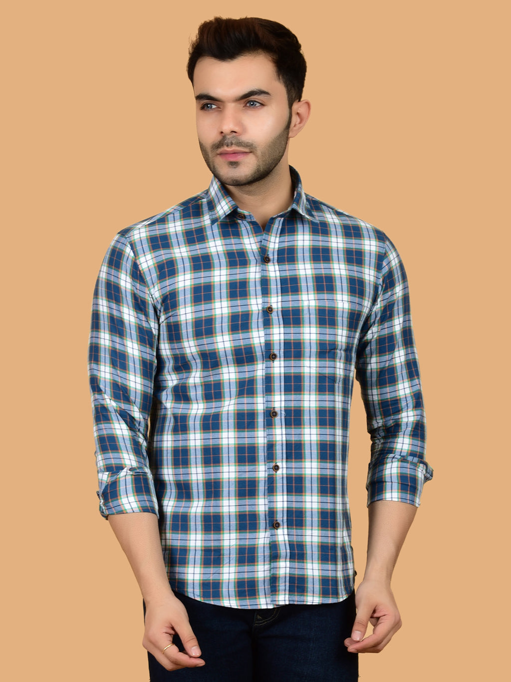 Ocean Breeze Plaid Check Shirt