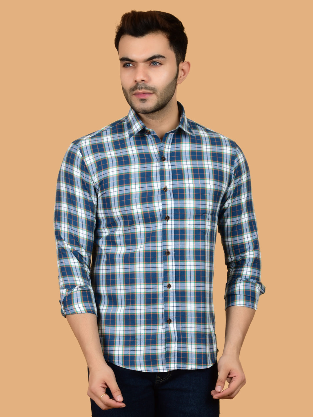 Ocean Breeze Plaid Check Shirt