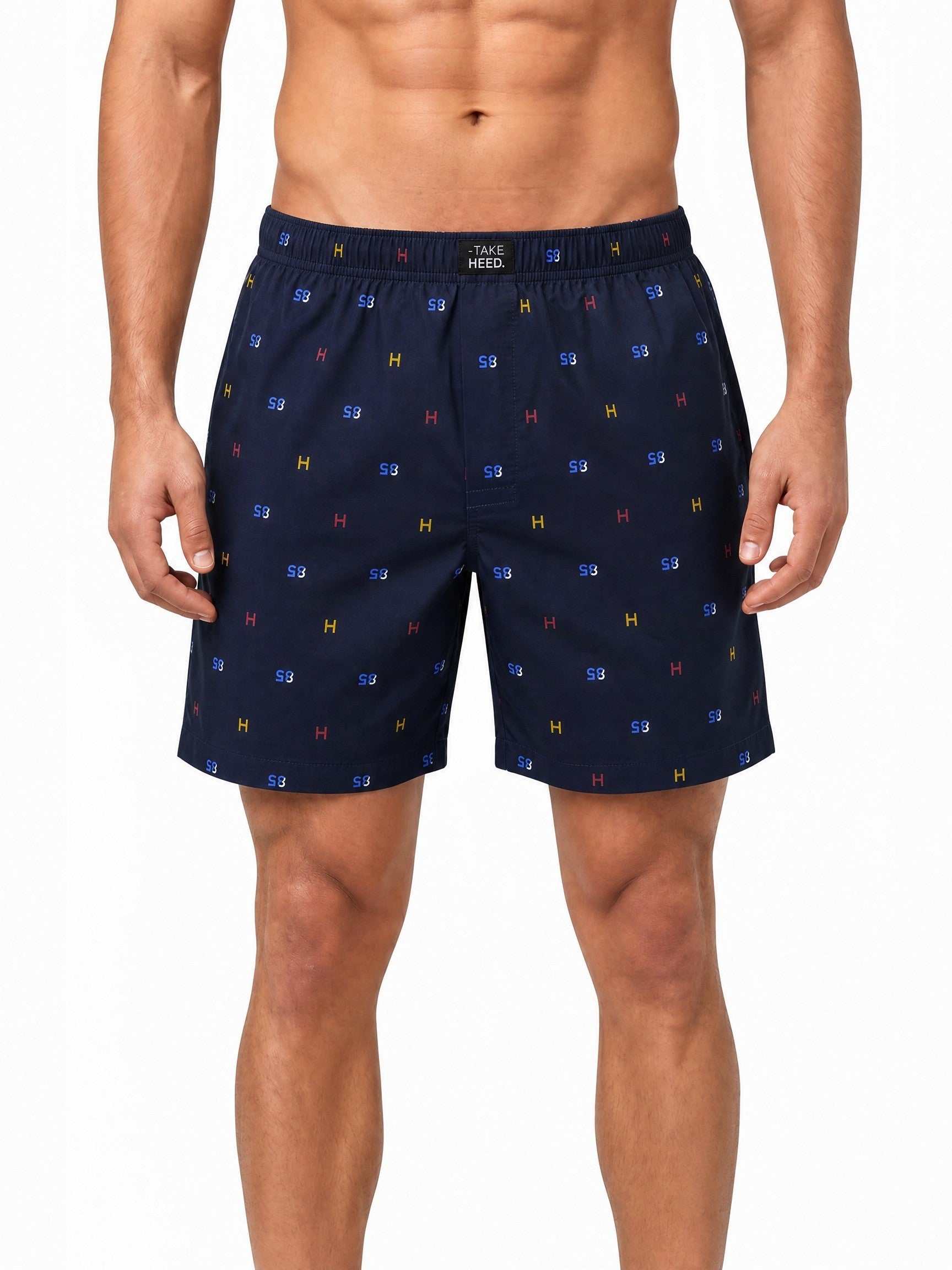 Alpha Numeric Printed  Boxer Shorts