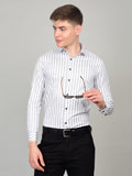 Striped, White