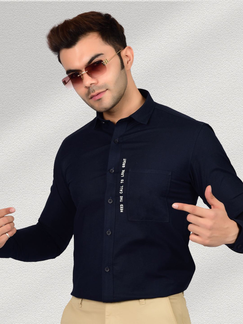 Style Commander Oxford Blue Shirt