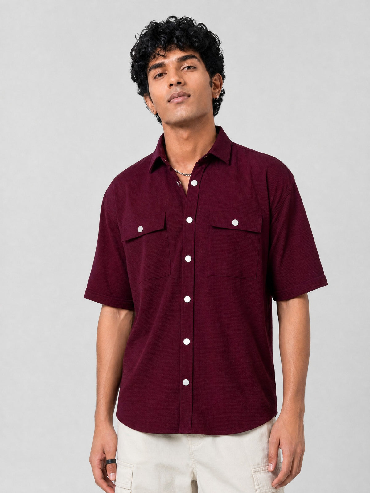 Wine Cargo Boxy Shirt