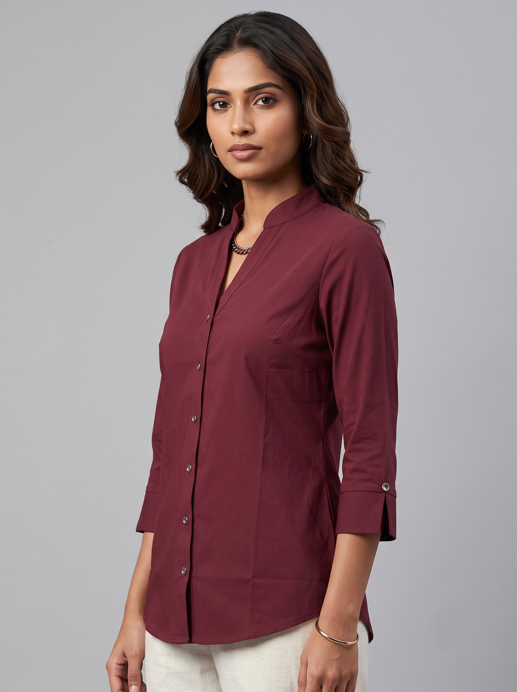 Maroon Classic Everyday Desk Shirt