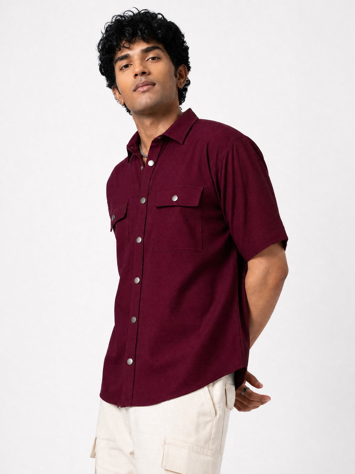 Wine Cargo Boxy Shirt
