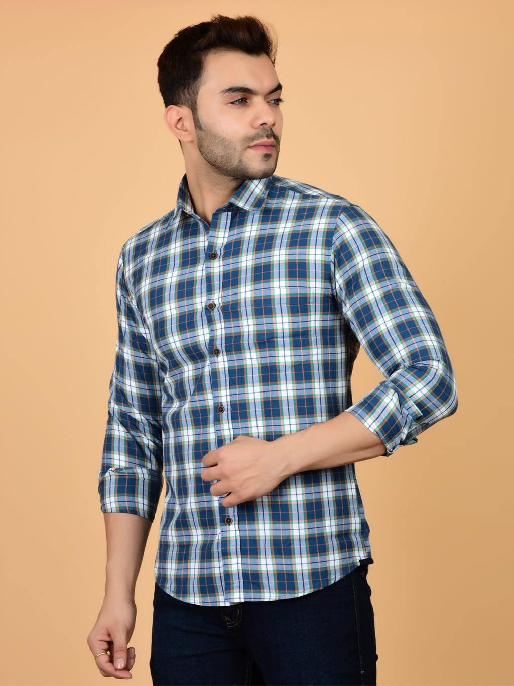Ocean Breeze Plaid Check Shirt