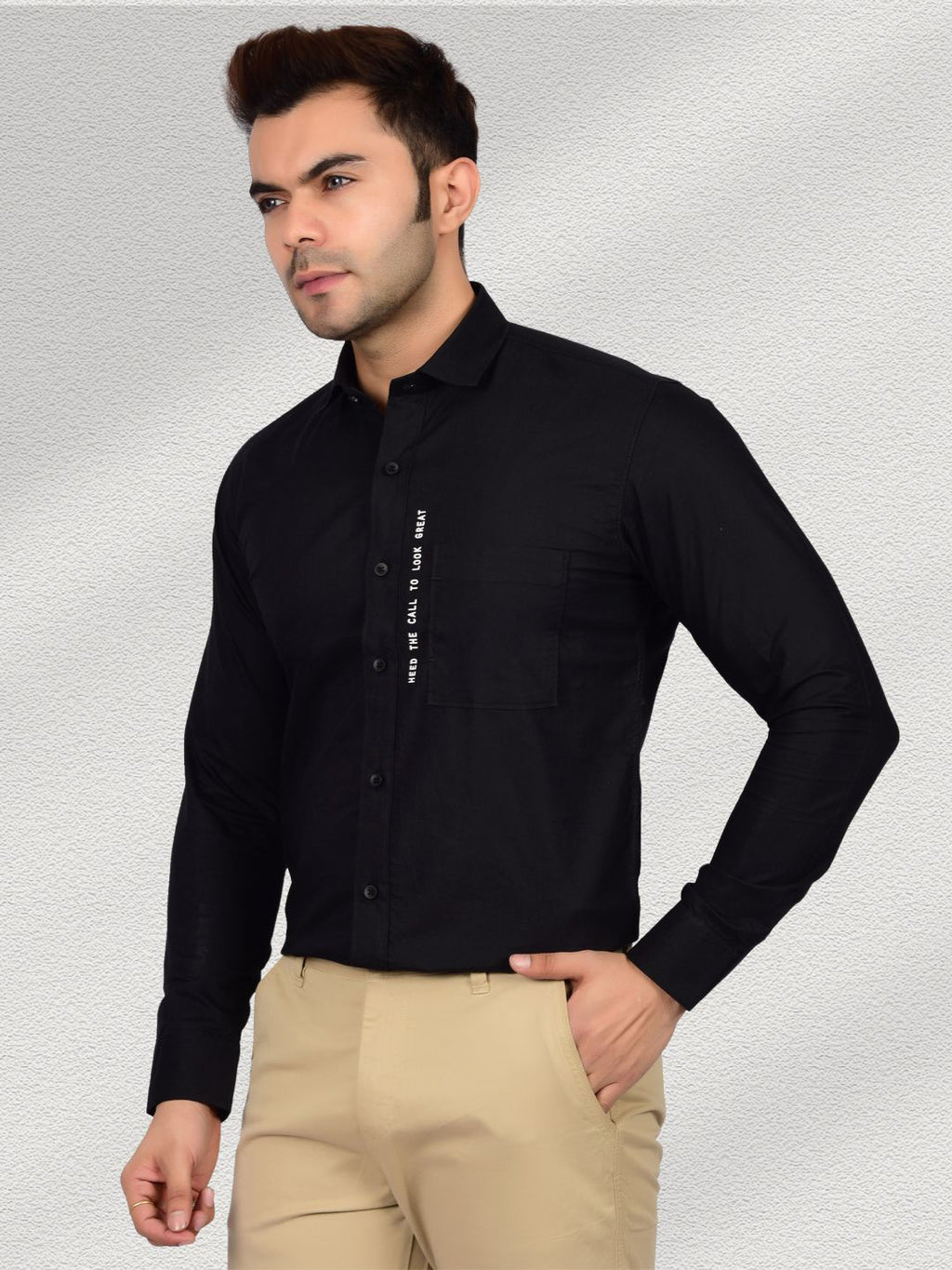 Style Commander Oxford Black Shirt
