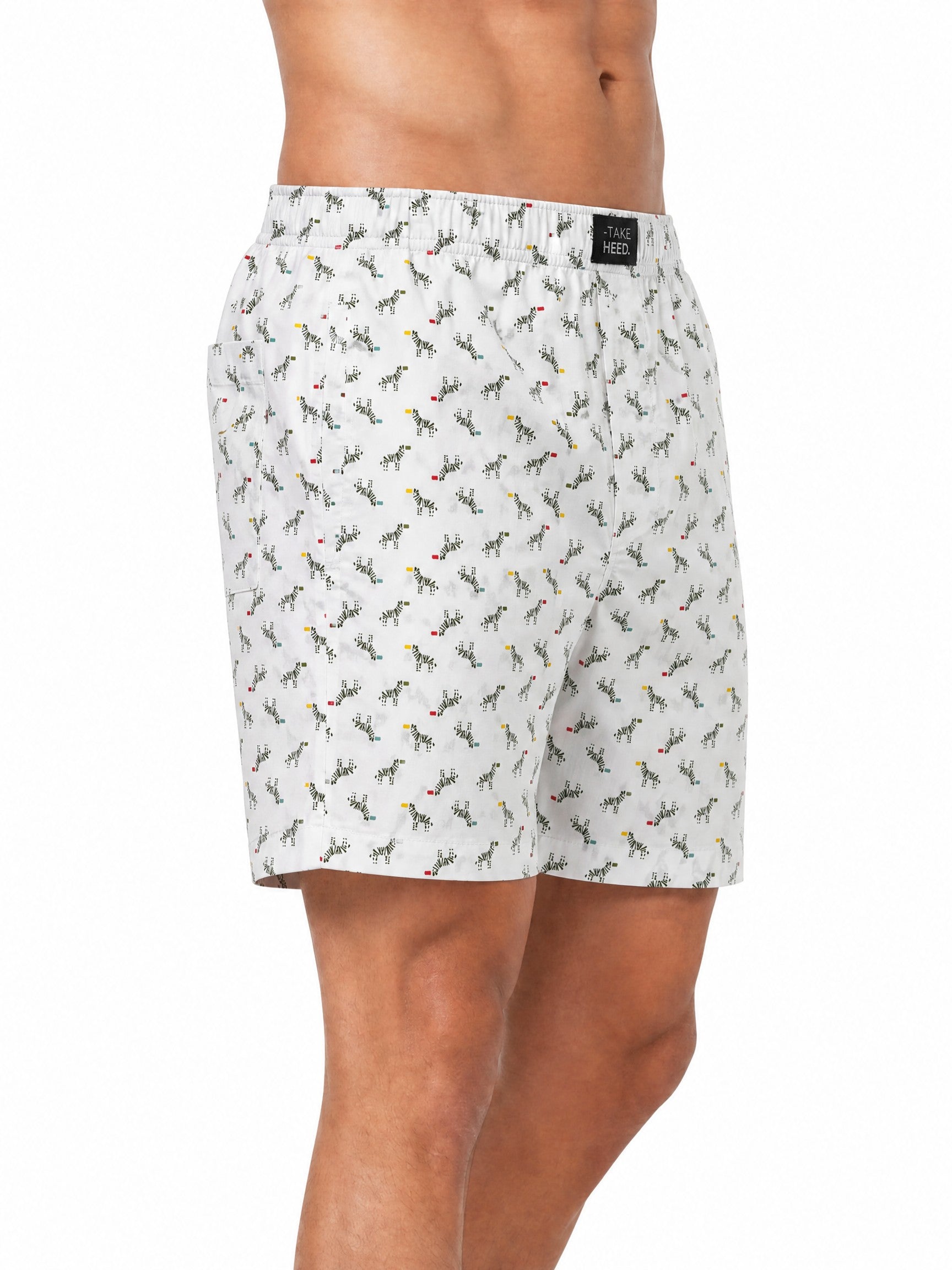 Men's Zebra Print Light Weight Boxer Shorts
