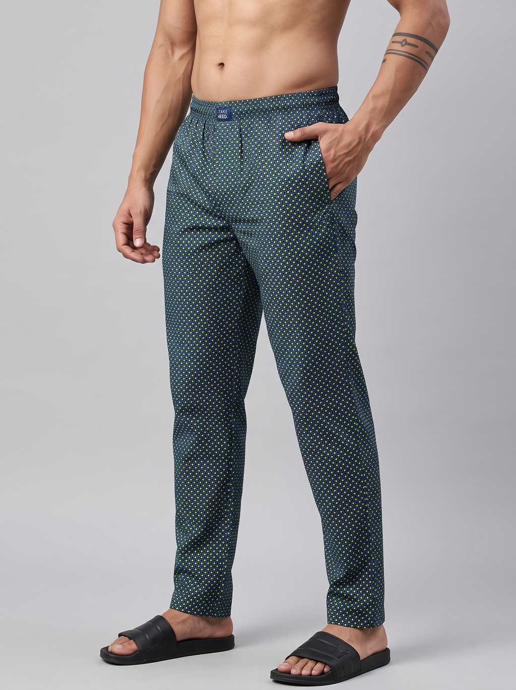 Mosaic Print Cotton Lounge Pant