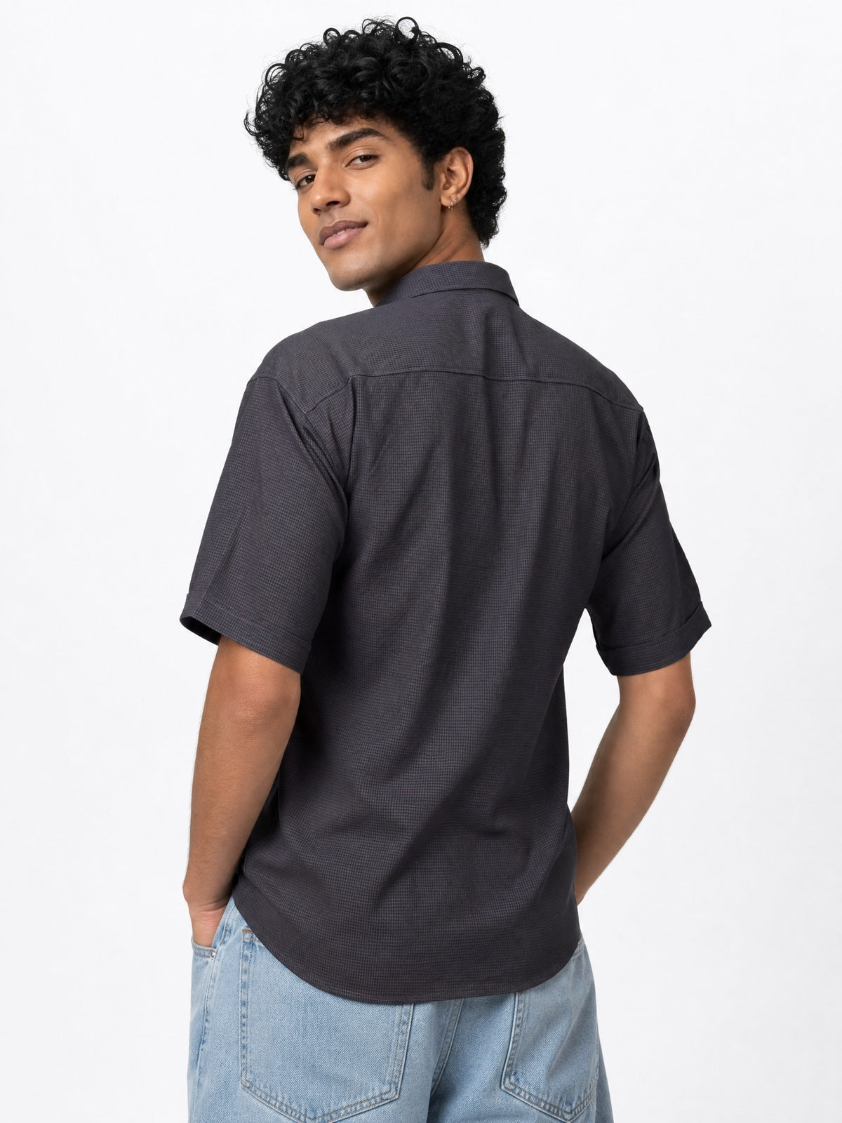 Grey Boxy Fit Shirt