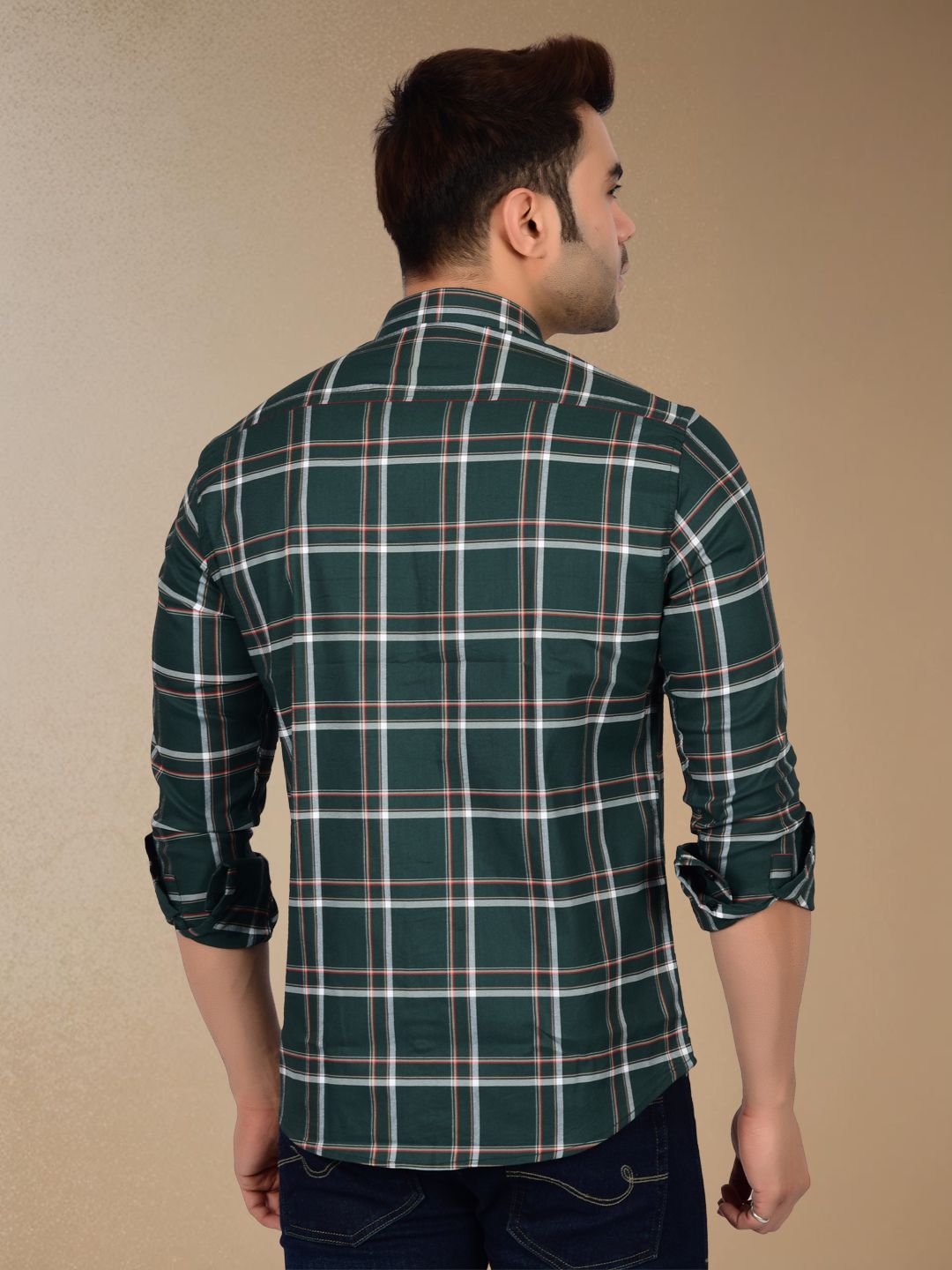 Emerald Green Plaid Check Shirt