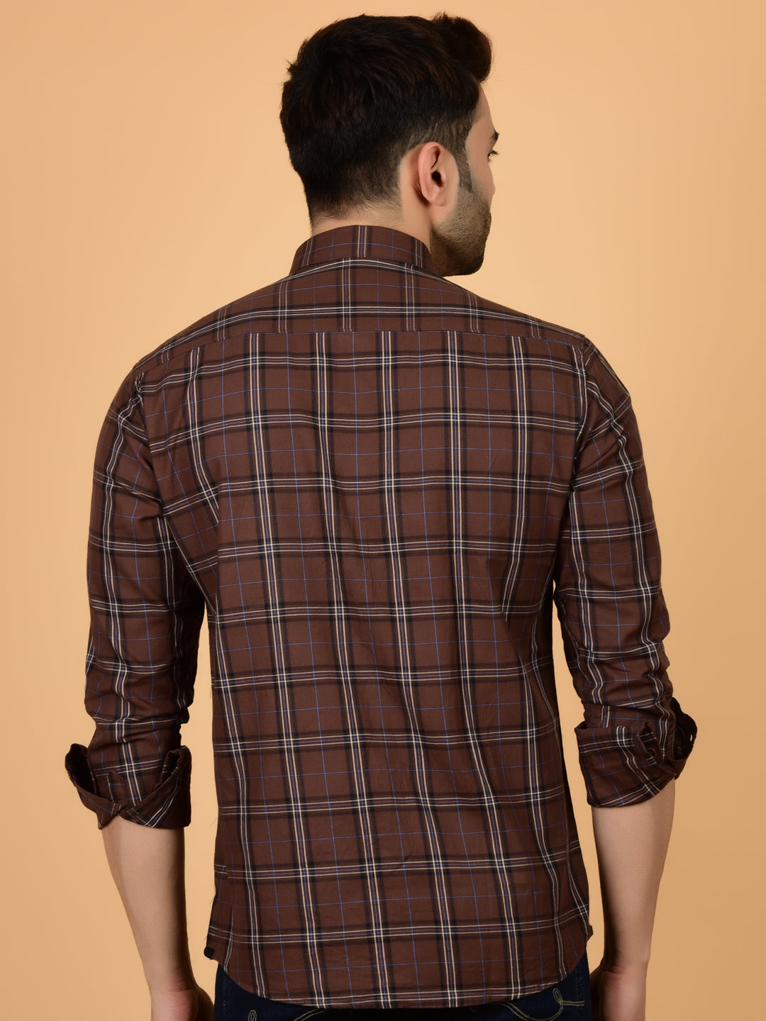 Rustic Charm Plaid Check Mens's Shirt