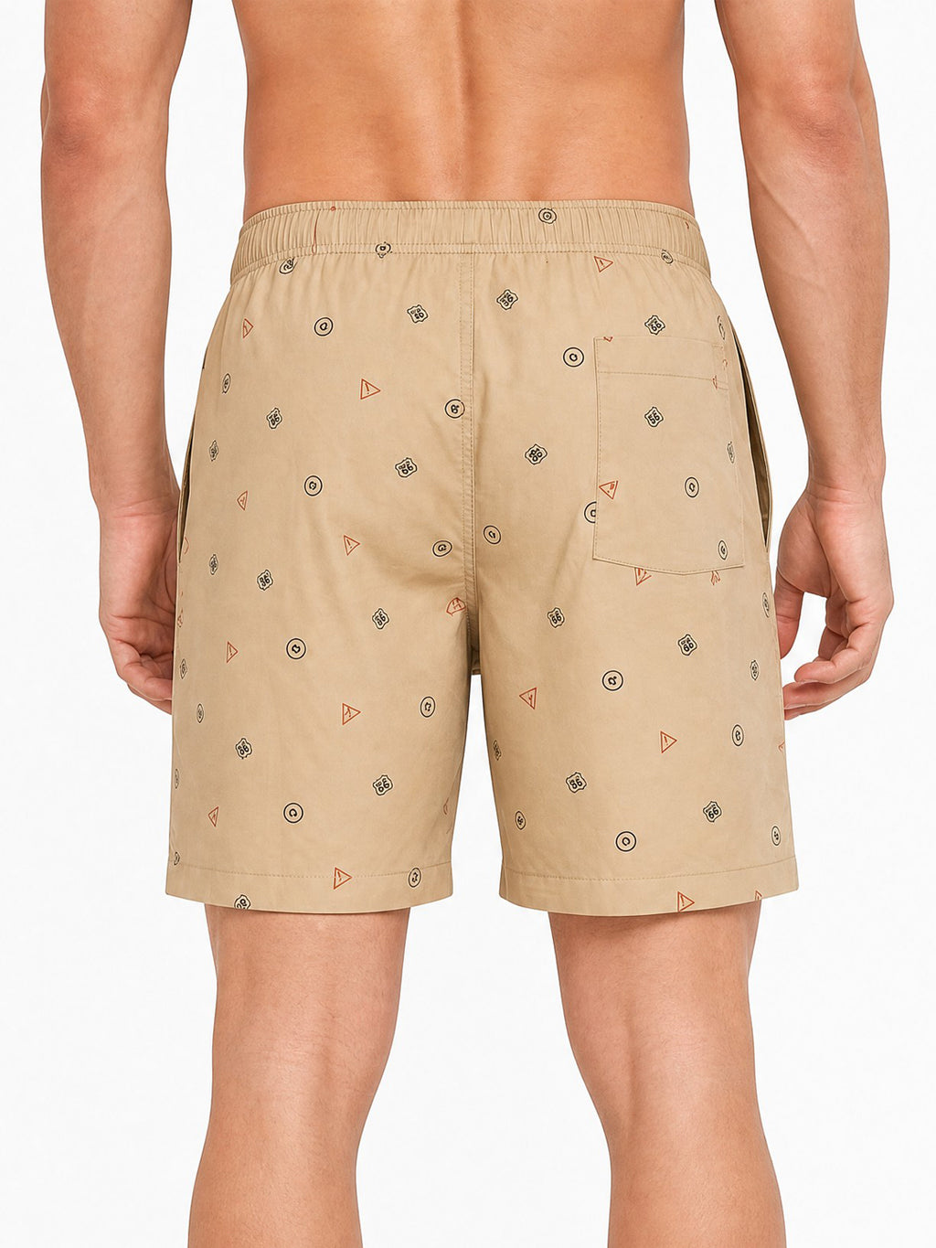Navigation Icon Sand Beige Printed Boxer