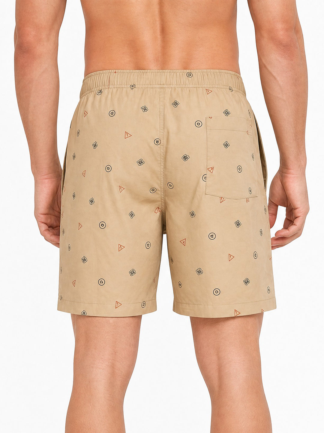 Navigation Icon Sand Beige Printed Boxer