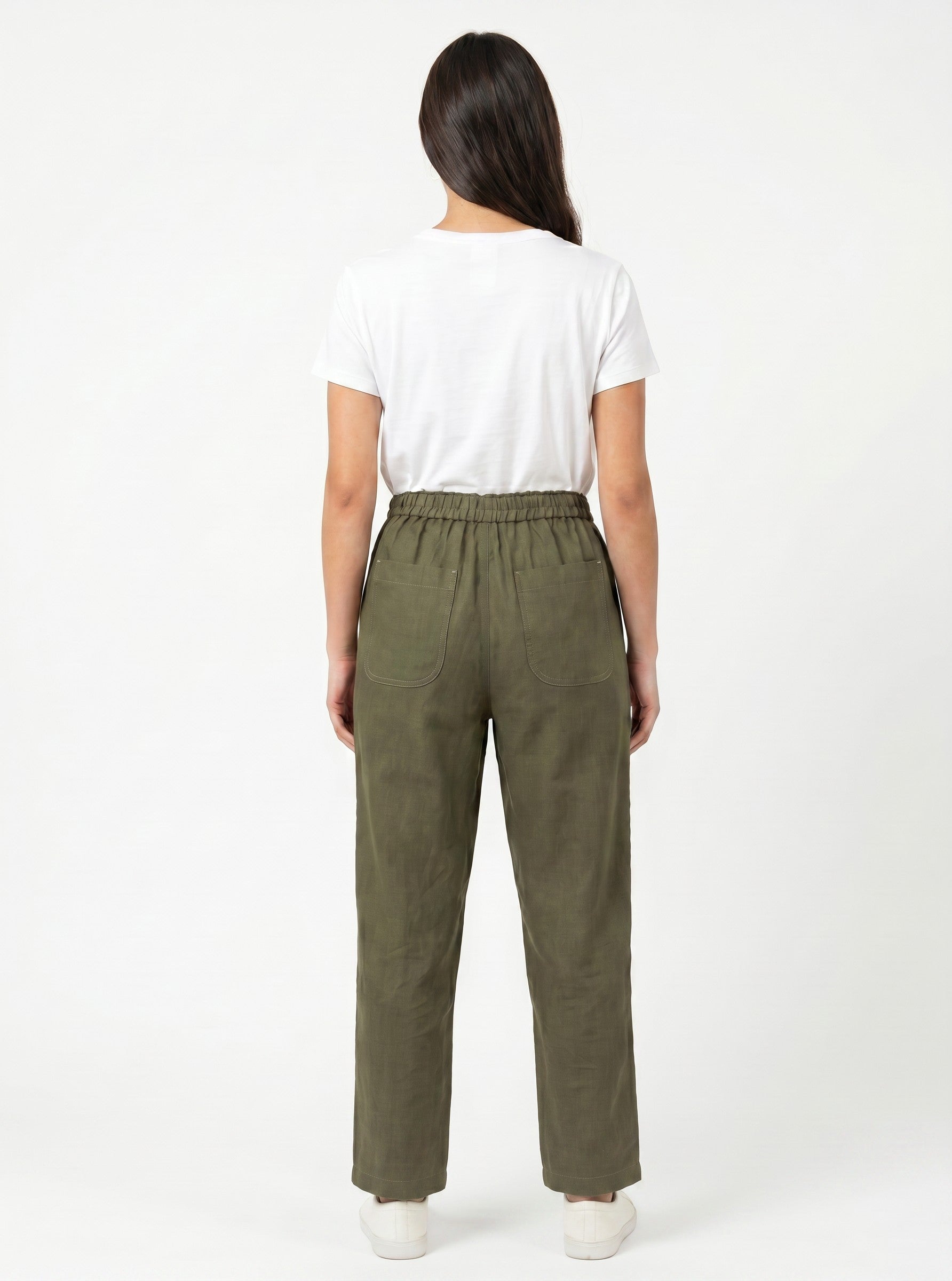 Olive Linen Pants