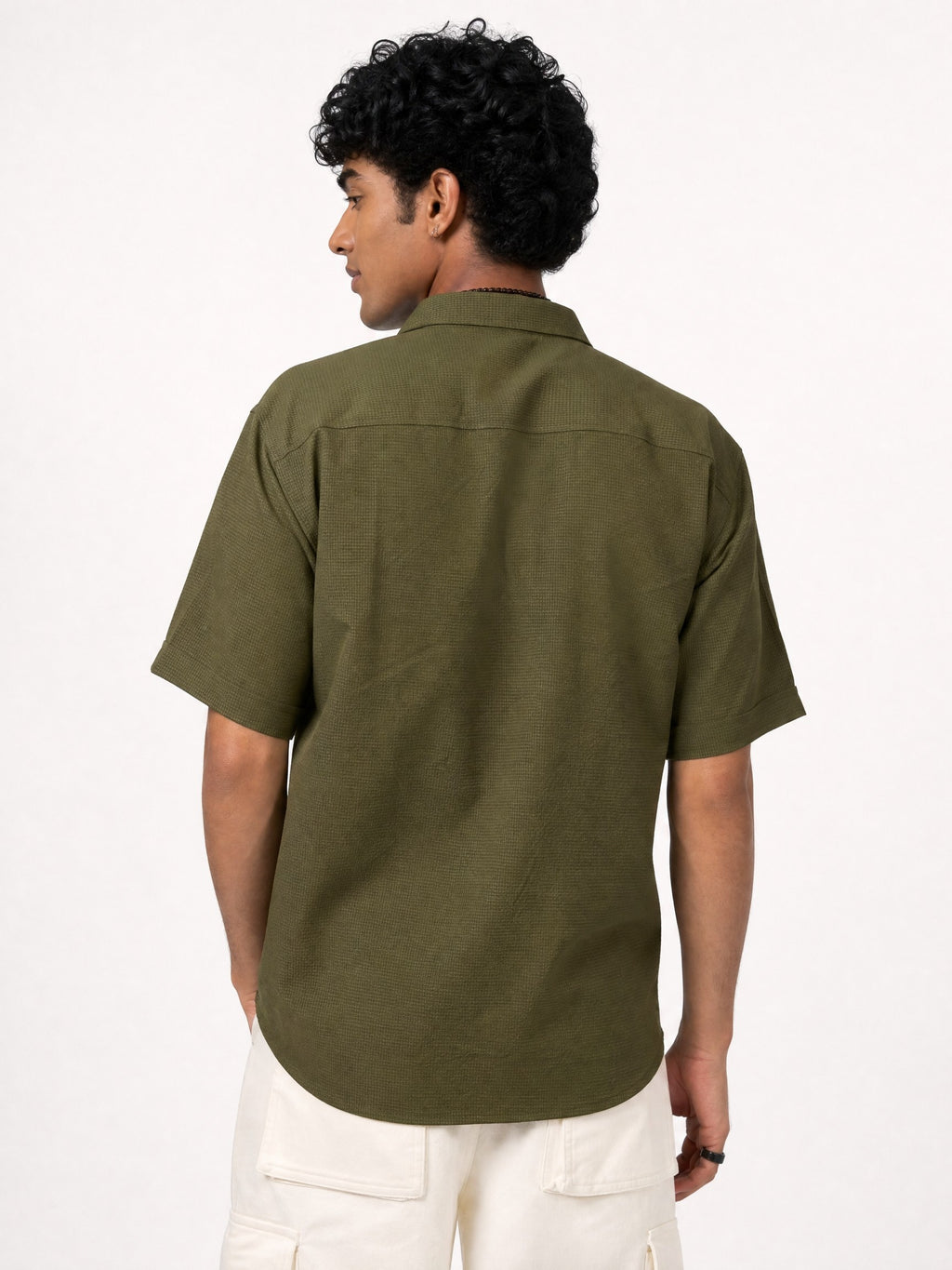 Green Drop Shoulder Shirt