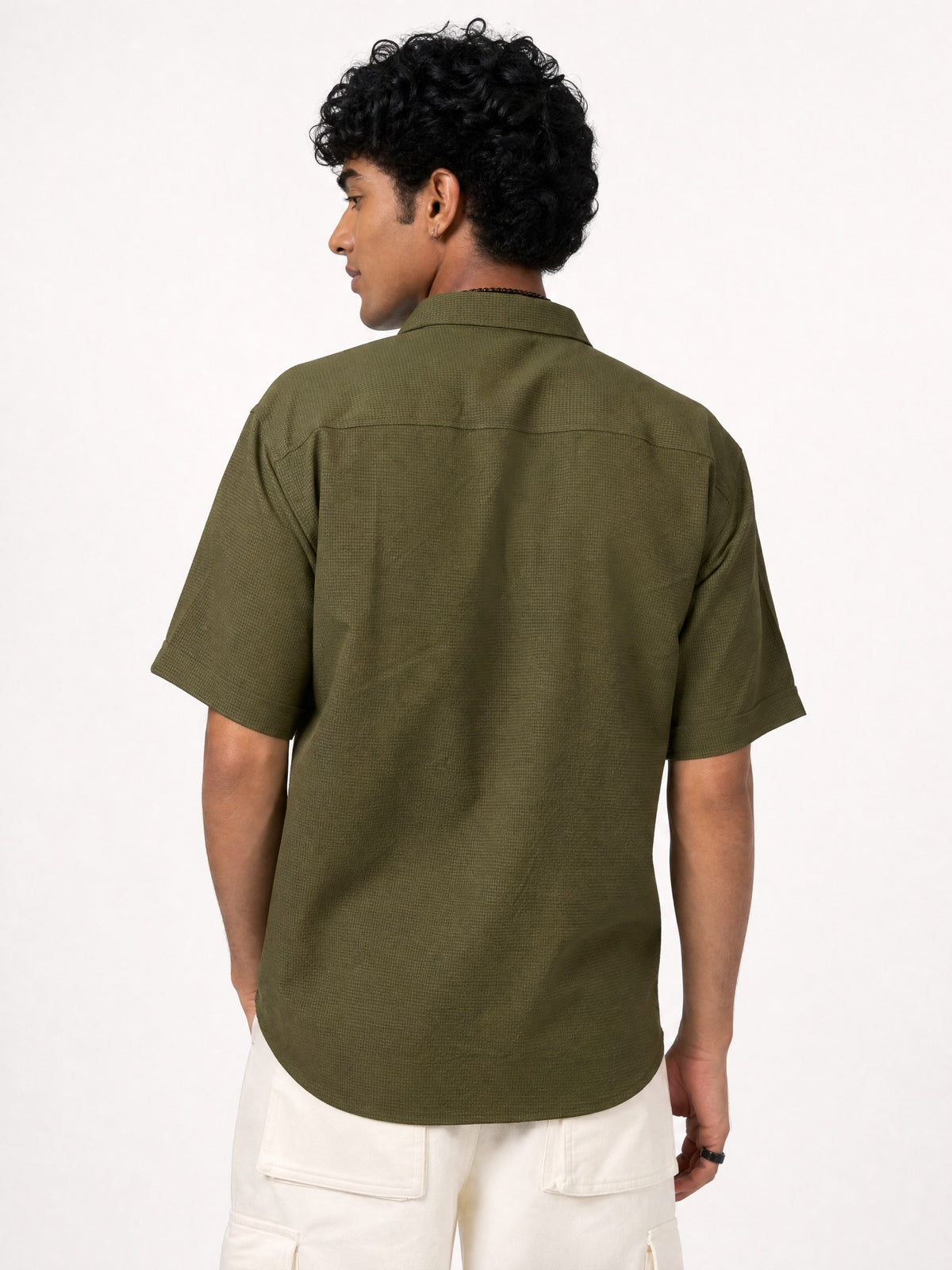 Green Drop Shoulder Shirt