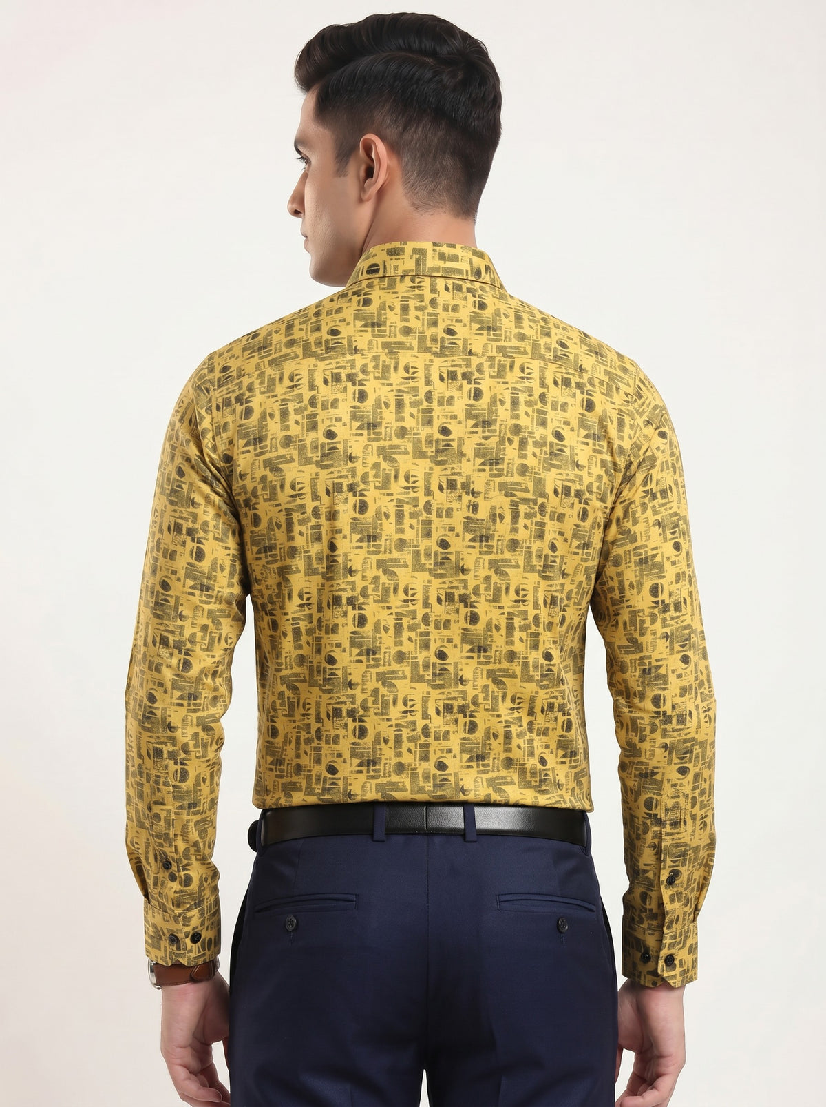 Amber Noir Abstract Print Shirt