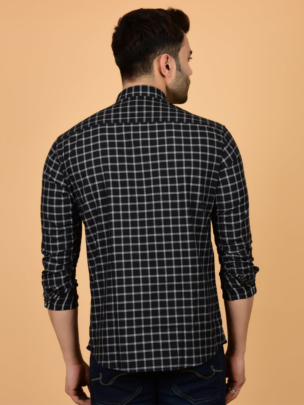 Black Harmony Grid Check Shirt