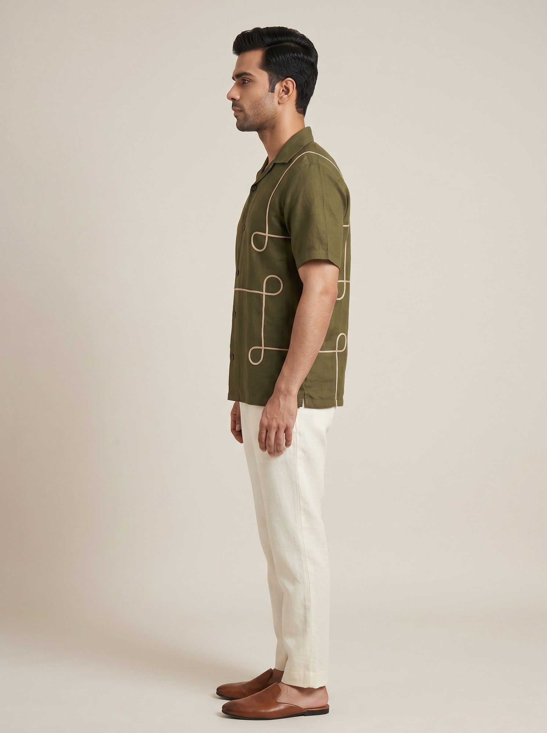 Embroidered Box Fit Shirt