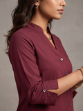 Maroon Classic Everyday Desk Shirt
