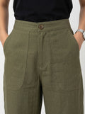 Olive Linen Pants