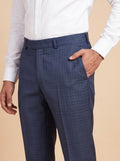 Men Blue Formal Trouser