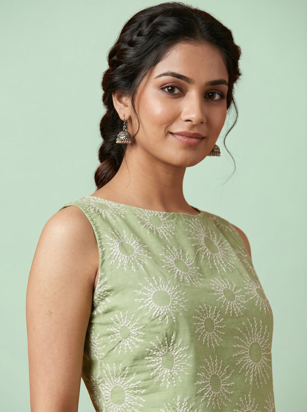 Green Embroidered Co-Ord Set