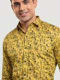 Amber Noir Abstract Print Shirt