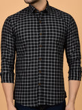 Black Harmony Grid Check Shirt