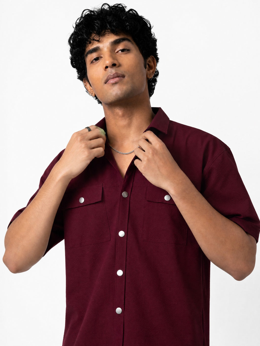 Wine Cargo Boxy Shirt