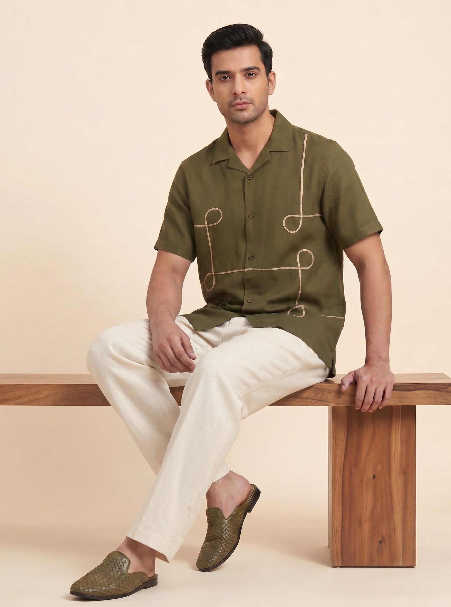 Embroidered Box Fit Shirt