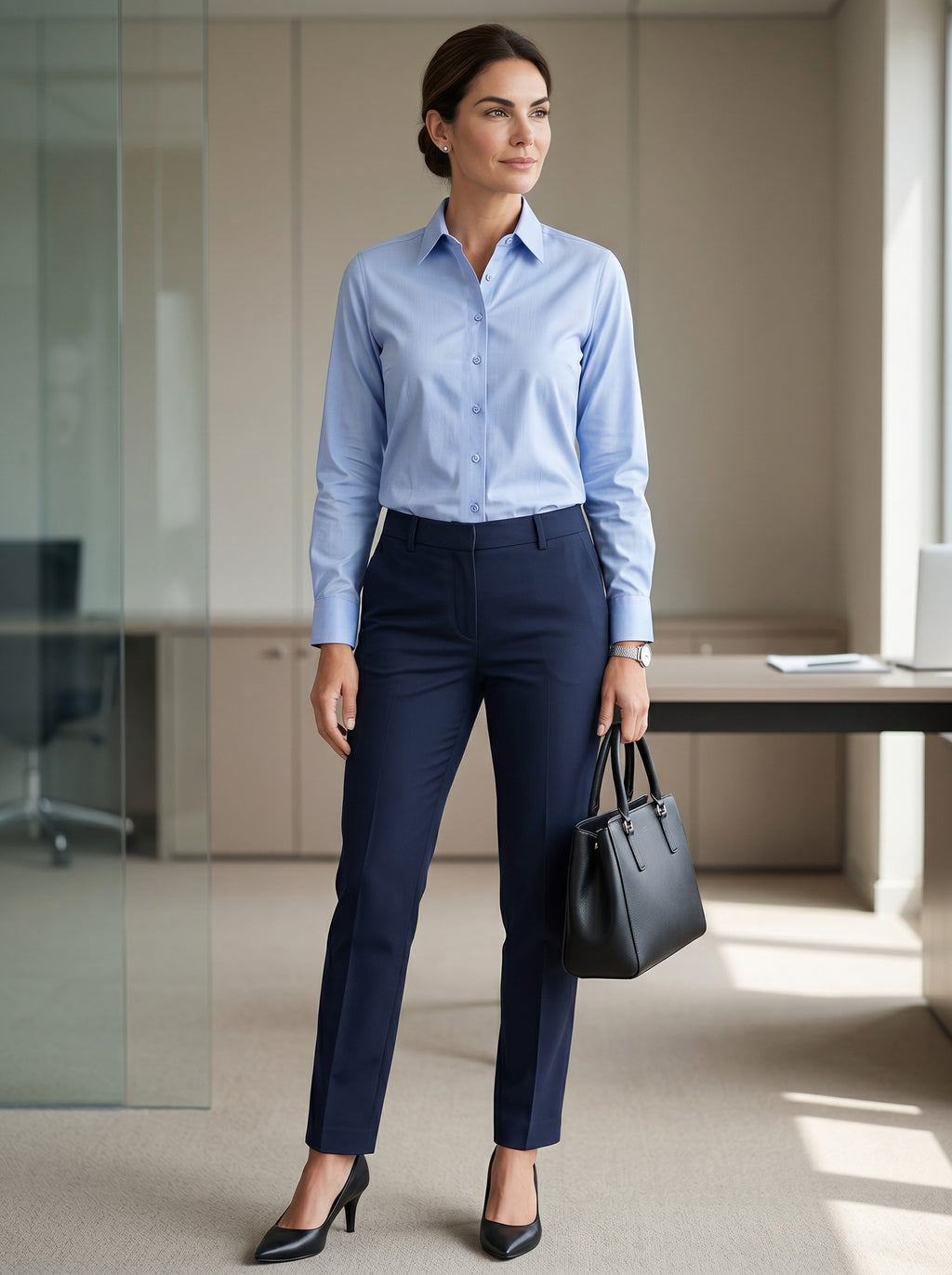 Office Wear Blue Formal Shirt