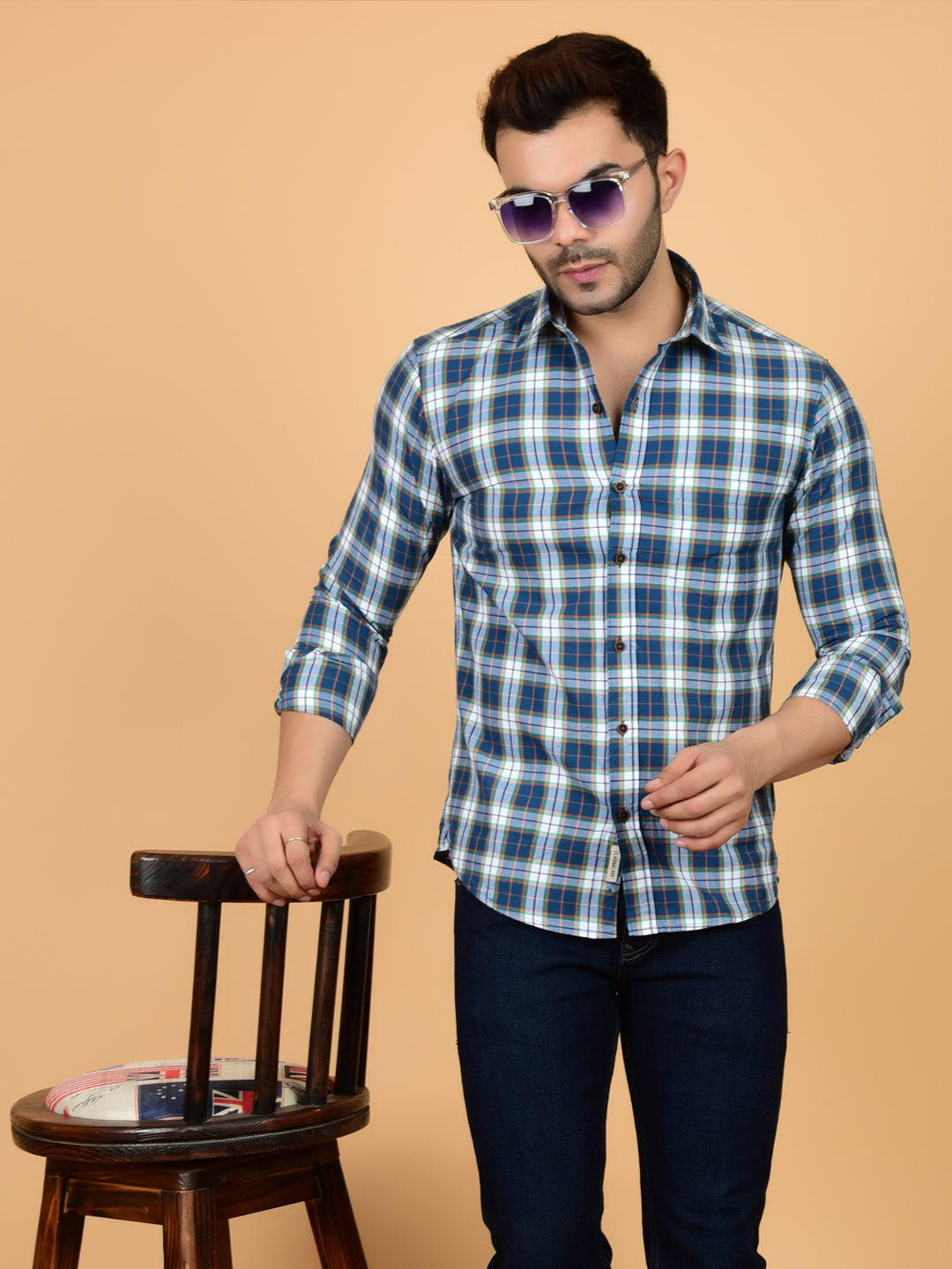 Ocean Breeze Plaid Check Shirt