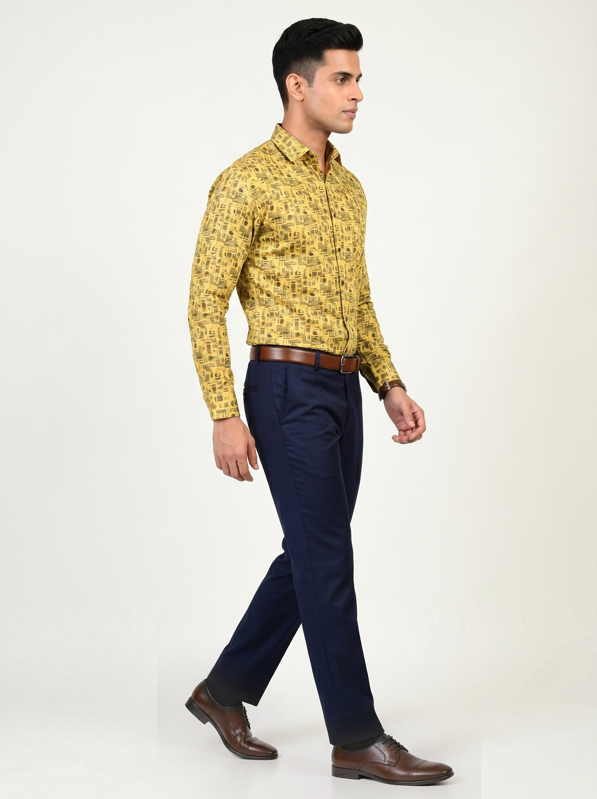 Amber Noir Abstract Print Shirt