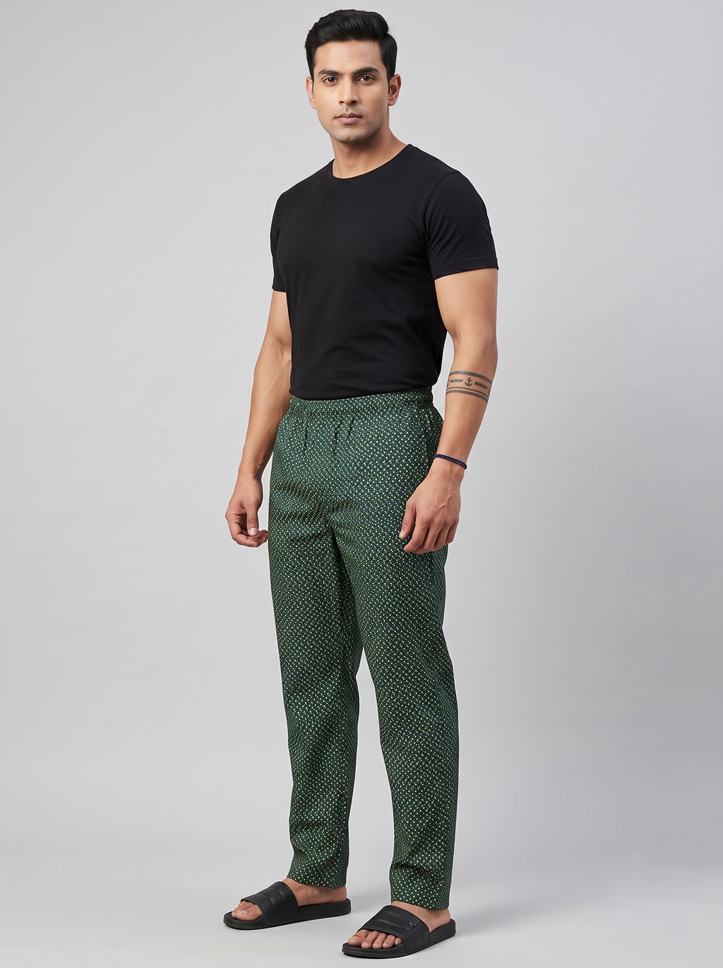 Mosaic Print Cotton Lounge Pant