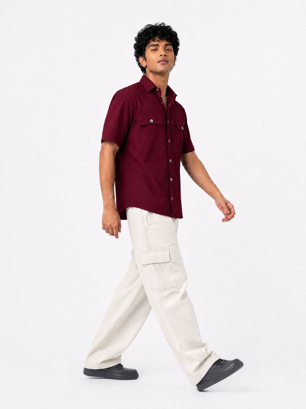 Wine Cargo Boxy Shirt