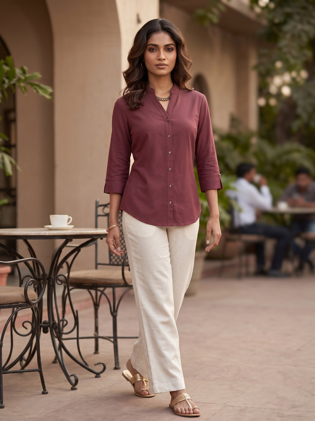 Maroon Classic Everyday Desk Shirt