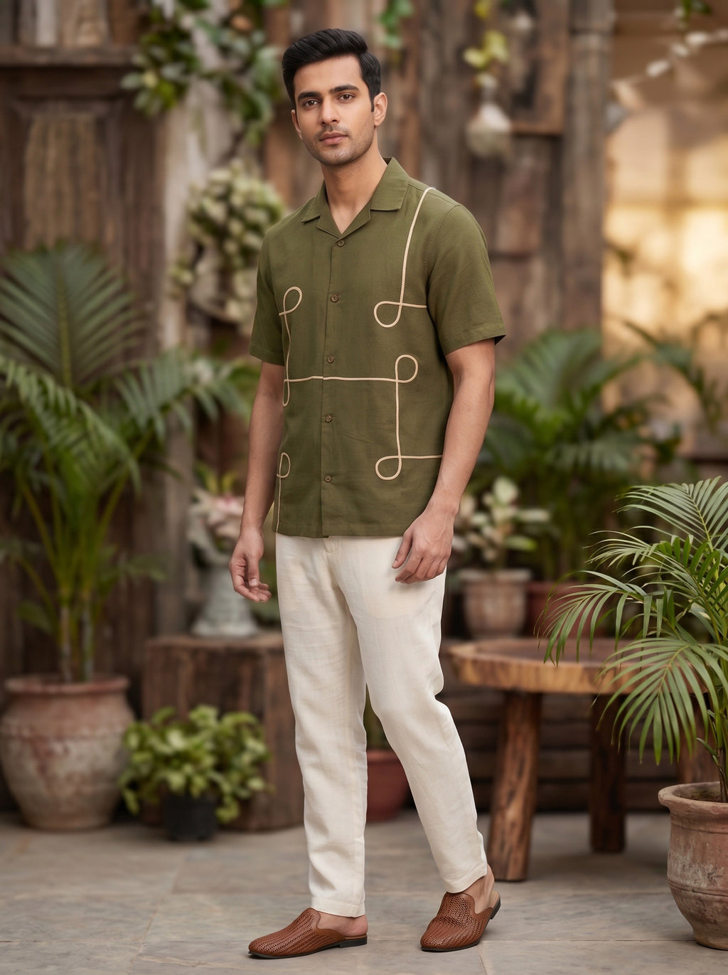 Embroidered Box Fit Shirt