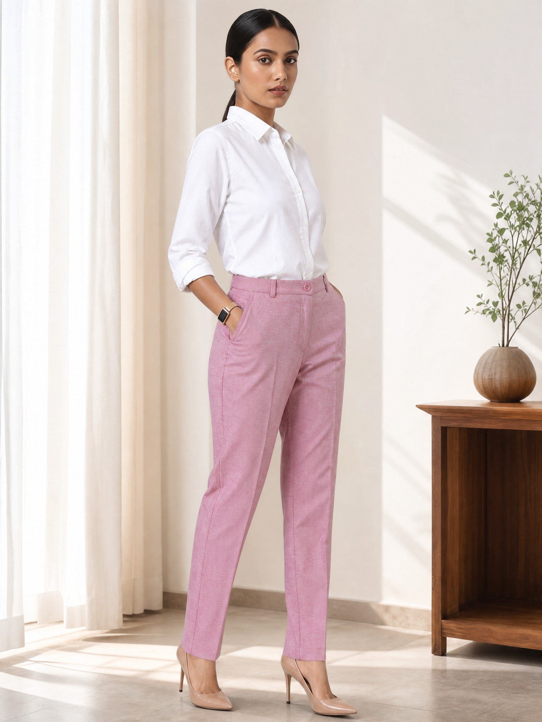 Pink Stripe Trousers
