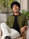 Green Drop Shoulder Shirt