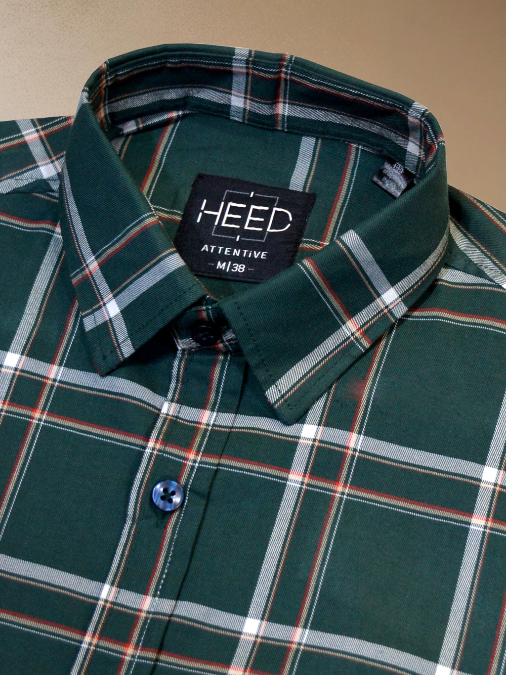 Emerald Green Plaid Check Shirt