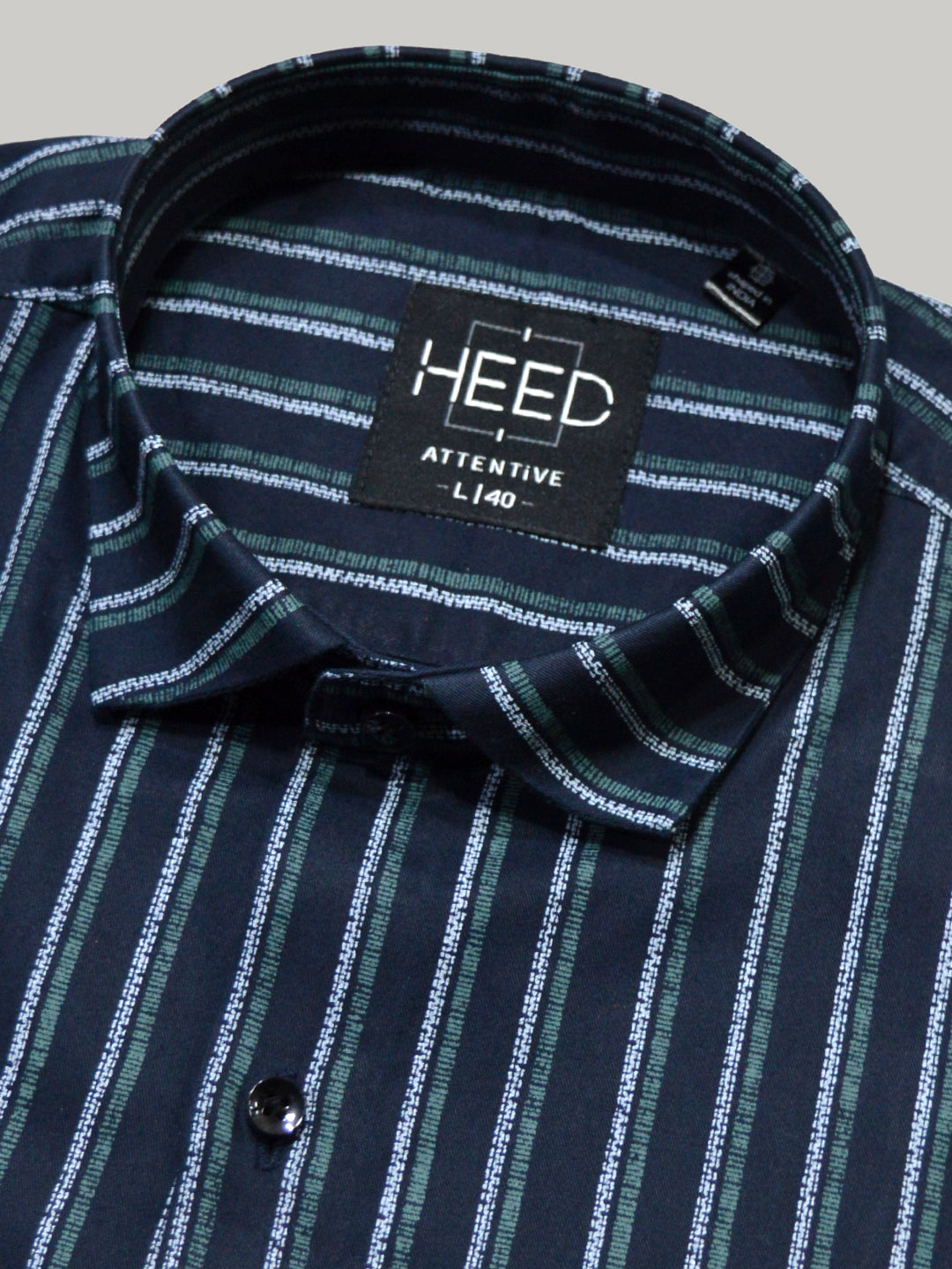 Sleek Stripe Elegance Blue Shirt