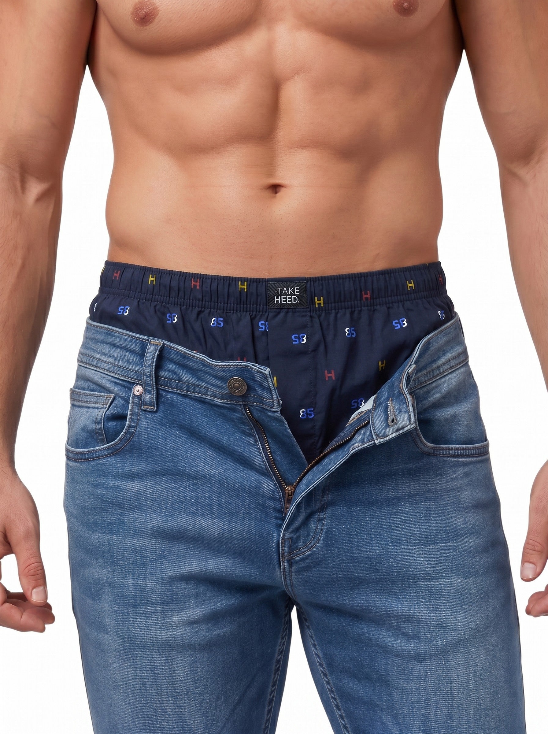 Alpha Numeric Printed  Boxer Shorts