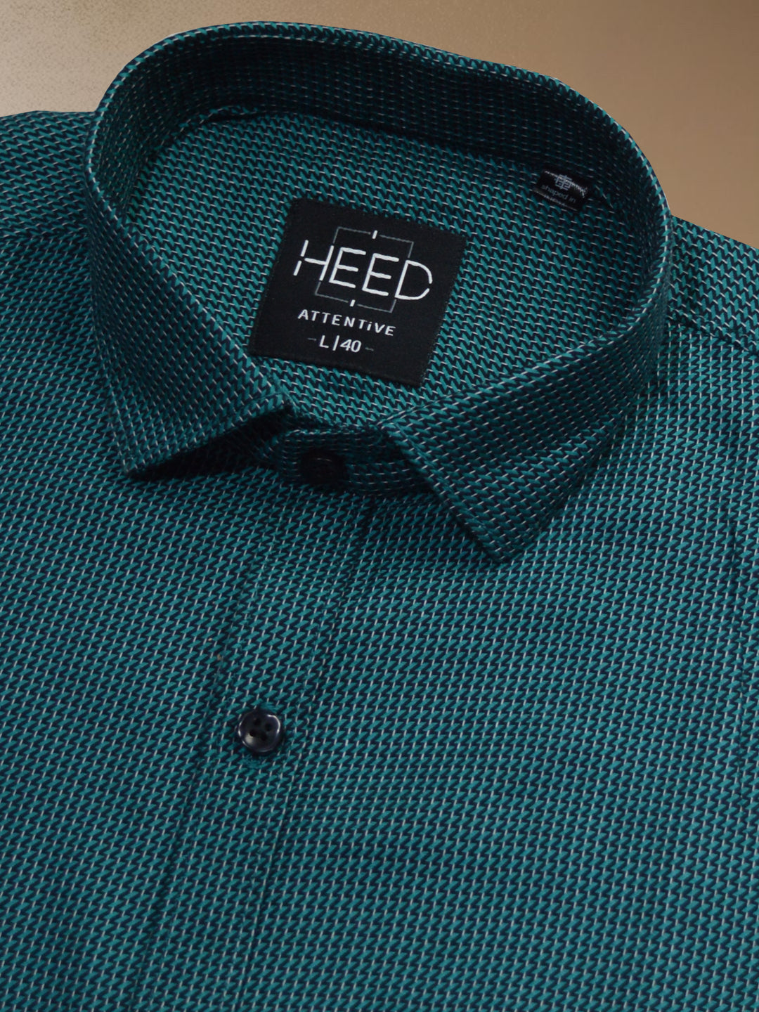 Classy Textured Emerald Green Shirt